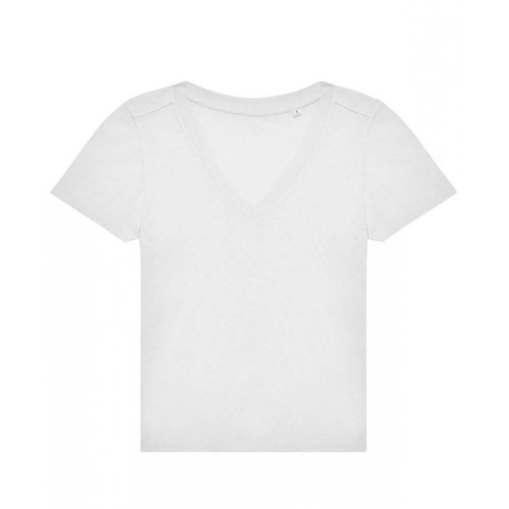 B&C Womens/Ladies #E150 V Neck / White